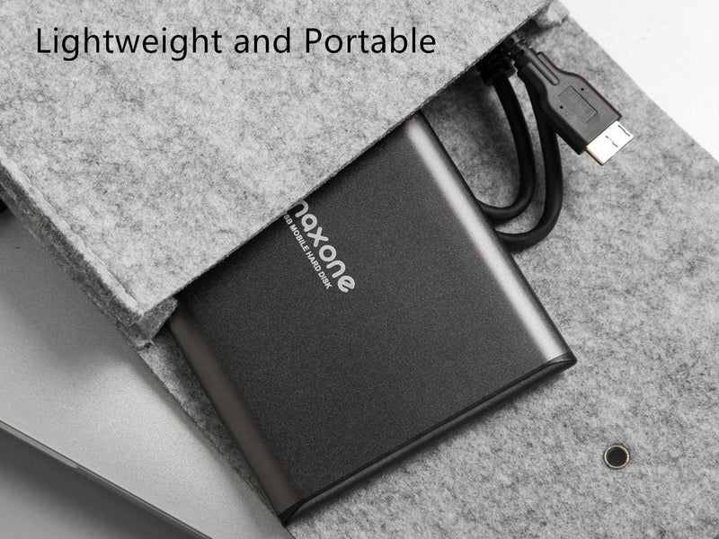 Max one 250GB Ultra Slim Portable External Hard Drive HDD USB 3.0 Compatible with PC, Laptop - Charcoal Grey - Image 4